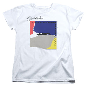 AN OFFCIALLY LICENSED GENESIS ABACAB WOMEN'S REGULAR FIT T-SHIRT WHITE