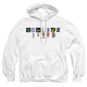AN OFFCIALLY LICENSED GENESIS NEW LOGO ADULT UNISEX PULLOVER HOODIE WHITE