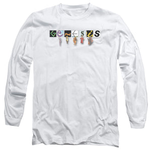 AN OFFCIALLY LICENSED GENESIS NEW LOGO MEN'S LONG SLEEVE T-SHIRT WHITE