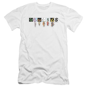 AN OFFCIALLY LICENSED GENESIS NEW LOGO MEN'S PREMIUM SLIM FIT T-SHIRT WHITE
