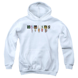 AN OFFCIALLY LICENSED GENESIS NEW LOGO YOUTH HOODIE WHITE