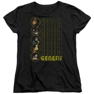 AN OFFCIALLY LICENSED GENESIS THE CARPET CRAWLERS WOMEN'S REGULAR FIT T-SHIRT BLACK