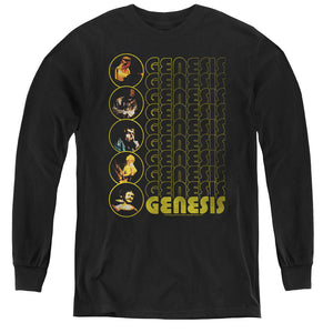 AN OFFCIALLY LICENSED GENESIS THE CARPET CRAWLERS YOUTH LONG SLEEVE T-SHIRT BLACK