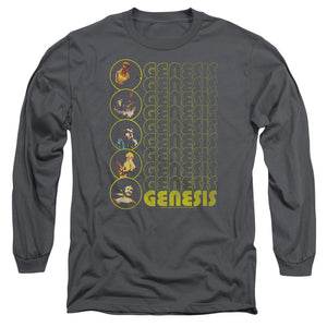 AN OFFCIALLY LICENSED GENESIS THE CARPET CRAWLERS MEN'S LONG SLEEVE T-SHIRT CHARCOAL
