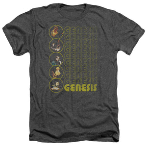 AN OFFCIALLY LICENSED GENESIS THE CARPET CRAWLERS MEN'S HEATHER T-SHIRT CHARCOAL