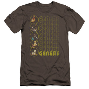 AN OFFCIALLY LICENSED GENESIS THE CARPET CRAWLERS MEN'S PREMIUM SLIM FIT T-SHIRT CHARCOAL