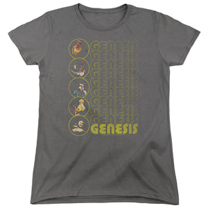 AN OFFCIALLY LICENSED GENESIS THE CARPET CRAWLERS WOMEN'S REGULAR FIT T-SHIRT CHARCOAL