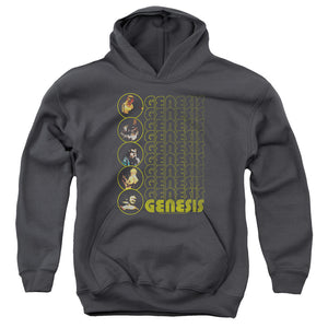 AN OFFCIALLY LICENSED GENESIS THE CARPET CRAWLERS YOUTH HOODIE CHARCOAL