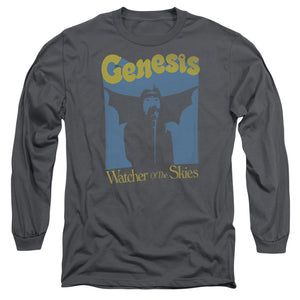 AN OFFCIALLY LICENSED GENESIS WATCHER OF THE SKIES MEN'S LONG SLEEVE T-SHIRT CHARCOAL