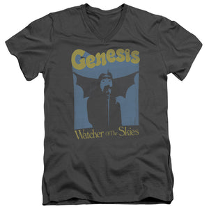 AN OFFCIALLY LICENSED GENESIS WATCHER OF THE SKIES MEN'S V-NECK T-SHIRT CHARCOAL