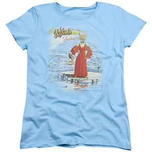 AN OFFCIALLY LICENSED GENESIS LARGE FOXTROT WOMEN'S REGULAR FIT T-SHIRT LIGHT BLUE