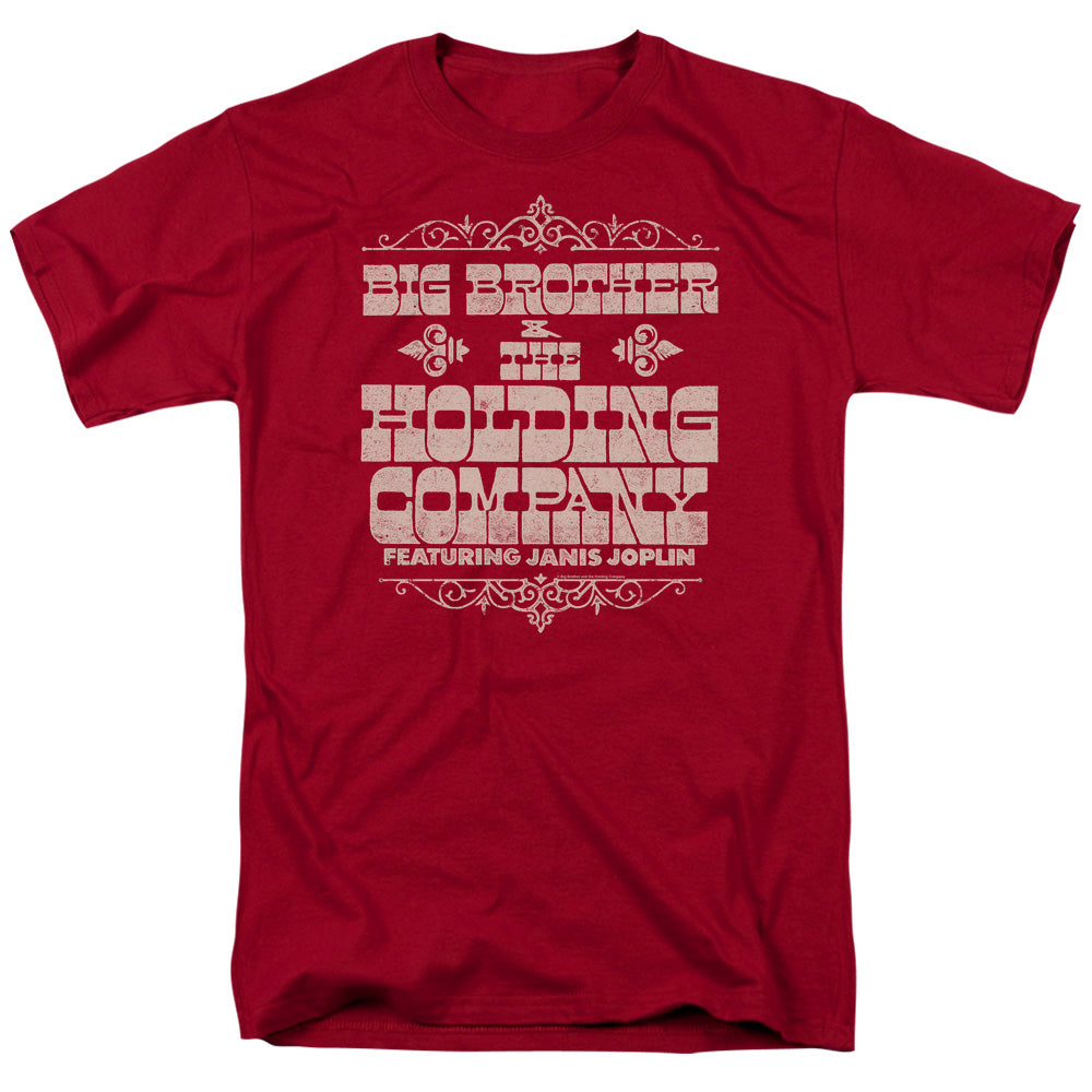AN OFFCIALLY LICENSED BIG BROTHER AND THE HOLDING COMPANY FAT BOTTOM TEXT MEN'S REGULAR FIT T-SHIRT CARDINAL
