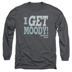 AN OFFCIALLY LICENSED CALIFORNICATION I GET MOODY MEN'S LONG SLEEVE T-SHIRT CHARCOAL