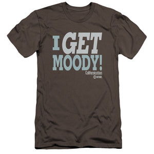 AN OFFCIALLY LICENSED CALIFORNICATION I GET MOODY MEN'S PREMIUM SLIM FIT T-SHIRT CHARCOAL