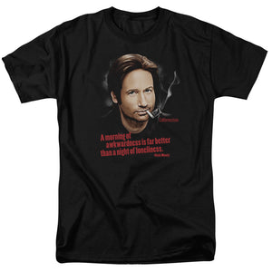 AN OFFCIALLY LICENSED CALIFORNICATION MORNING NIGHT MEN'S REGULAR FIT T-SHIRT BLACK