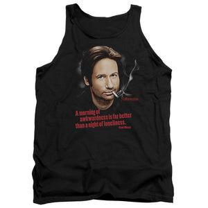 AN OFFCIALLY LICENSED CALIFORNICATION MORNING NIGHT ADULT UNISEX TANK TOP BLACK