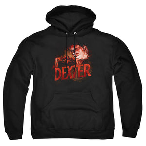 AN OFFCIALLY LICENSED DEXTER DRAWING ADULT UNISEX PULLOVER HOODIE BLACK