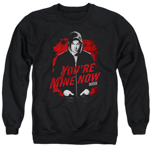 AN OFFCIALLY LICENSED DEXTER DARK PASSENGER ADULT UNISEX CREWNECK SWEATSHIRT BLACK