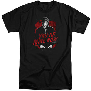 AN OFFCIALLY LICENSED DEXTER DARK PASSENGER MEN'S TALL FIT T-SHIRT BLACK