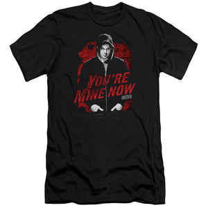 AN OFFCIALLY LICENSED DEXTER DARK PASSENGER MEN'S PREMIUM SLIM FIT T-SHIRT BLACK