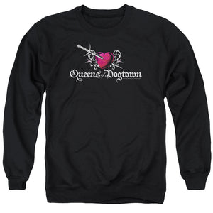 AN OFFCIALLY LICENSED CALIFORNICATION QUEENS OF DOGTOWN ADULT UNISEX CREWNECK SWEATSHIRT BLACK