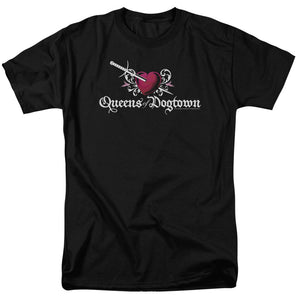 AN OFFCIALLY LICENSED CALIFORNICATION QUEENS OF DOGTOWN MEN'S REGULAR FIT T-SHIRT BLACK