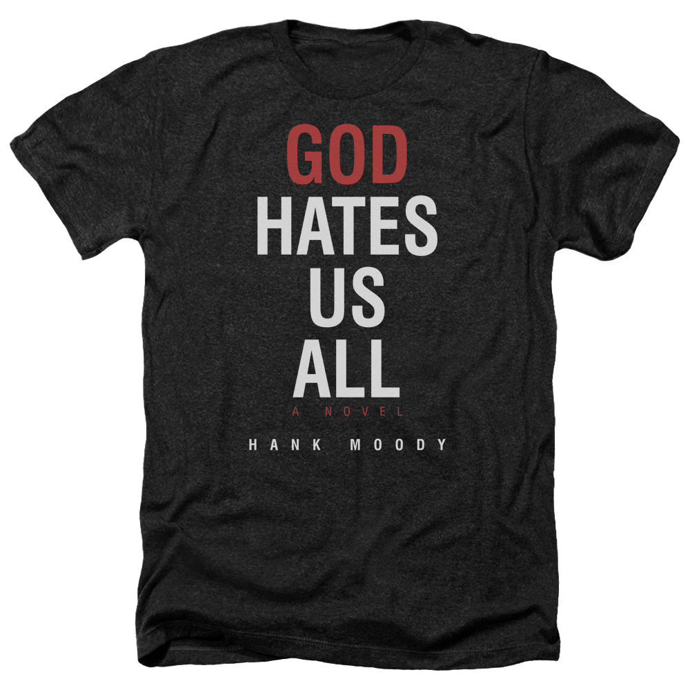 AN OFFCIALLY LICENSED CALIFORNICATION BOOK COVER MEN'S HEATHER T-SHIRT CHARCOAL