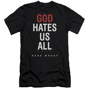 AN OFFCIALLY LICENSED CALIFORNICATION BOOK COVER MEN'S PREMIUM SLIM FIT T-SHIRT BLACK