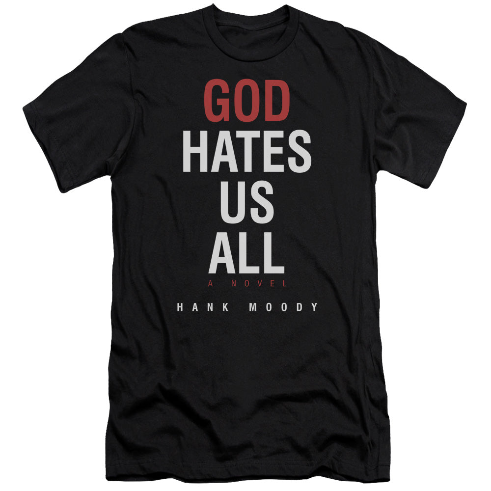 AN OFFCIALLY LICENSED CALIFORNICATION BOOK COVER MEN'S PREMIUM SLIM FIT T-SHIRT BLACK