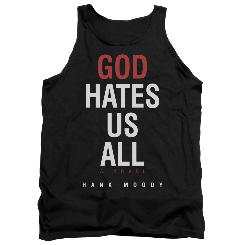 AN OFFCIALLY LICENSED CALIFORNICATION BOOK COVER ADULT UNISEX TANK TOP BLACK