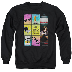 AN OFFCIALLY LICENSED CALIFORNICATION POOR JUDGEMENT ADULT UNISEX CREWNECK SWEATSHIRT BLACK