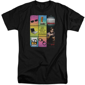 AN OFFCIALLY LICENSED CALIFORNICATION POOR JUDGEMENT MEN'S TALL FIT T-SHIRT BLACK
