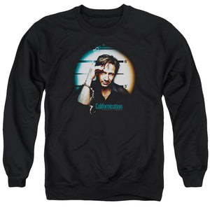 AN OFFCIALLY LICENSED CALIFORNICATION IN HANDCUFFS ADULT UNISEX CREWNECK SWEATSHIRT BLACK
