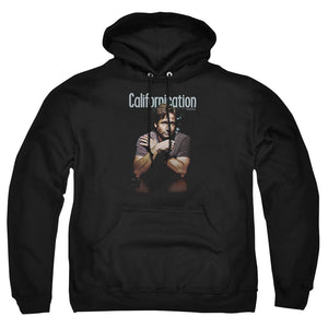 AN OFFCIALLY LICENSED CALIFORNICATION SMOKING ADULT UNISEX PULLOVER HOODIE BLACK
