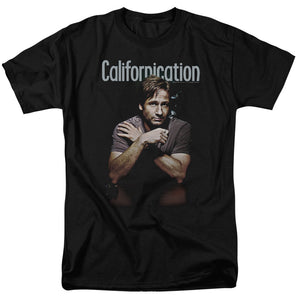 AN OFFCIALLY LICENSED CALIFORNICATION SMOKING MEN'S REGULAR FIT T-SHIRT BLACK