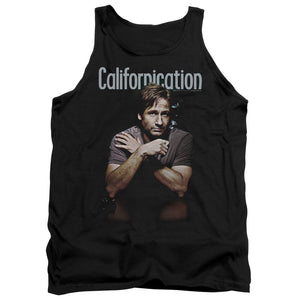 AN OFFCIALLY LICENSED CALIFORNICATION SMOKING ADULT UNISEX TANK TOP BLACK