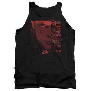 AN OFFCIALLY LICENSED DEXTER NORMAL ADULT UNISEX TANK TOP BLACK