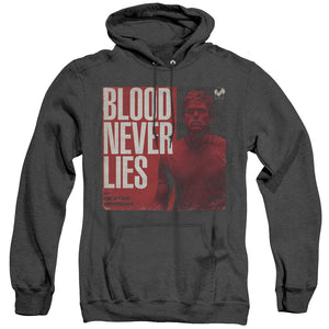 AN OFFCIALLY LICENSED DEXTER COVER ADULT UNISEX HEATHER PULLOVER HOODIE BLACK