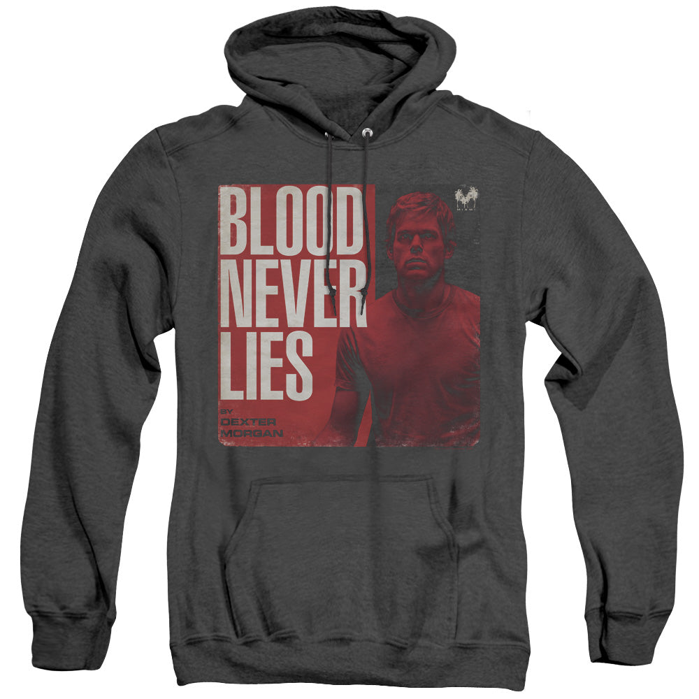 AN OFFCIALLY LICENSED DEXTER COVER ADULT UNISEX HEATHER PULLOVER HOODIE BLACK
