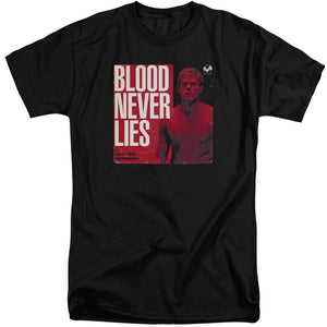 AN OFFCIALLY LICENSED DEXTER COVER MEN'S TALL FIT T-SHIRT BLACK