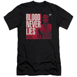 AN OFFCIALLY LICENSED DEXTER COVER MEN'S PREMIUM SLIM FIT T-SHIRT BLACK