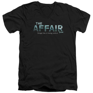 AN OFFCIALLY LICENSED AFFAIR OCEAN LOGO MEN'S V-NECK T-SHIRT BLACK
