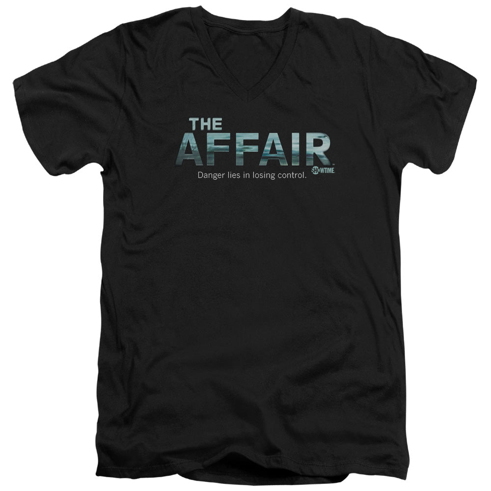 AN OFFCIALLY LICENSED AFFAIR OCEAN LOGO MEN'S V-NECK T-SHIRT BLACK