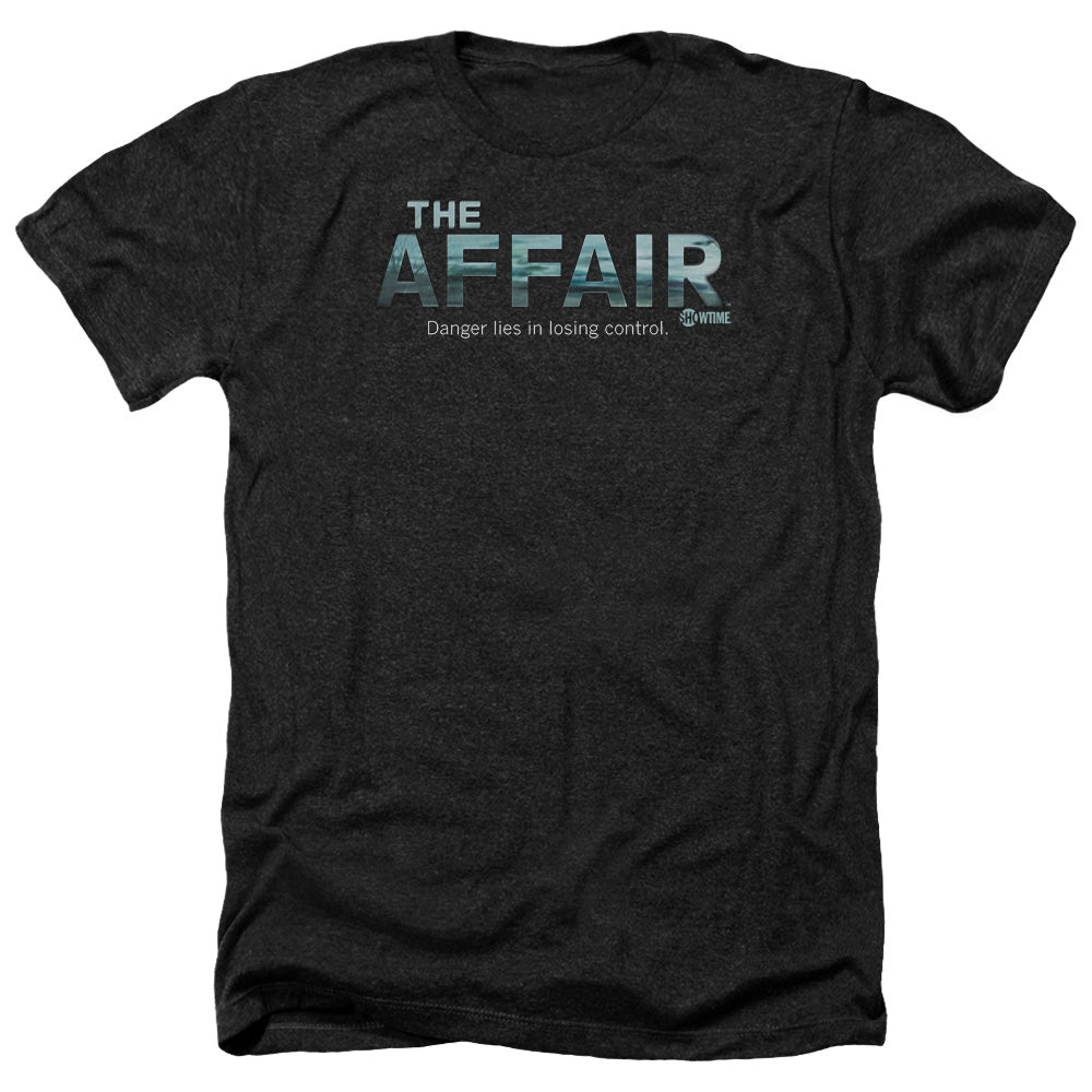 AN OFFCIALLY LICENSED AFFAIR OCEAN LOGO MEN'S HEATHER T-SHIRT CHARCOAL