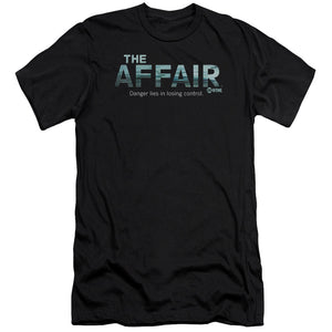 AN OFFCIALLY LICENSED AFFAIR OCEAN LOGO MEN'S PREMIUM SLIM FIT T-SHIRT BLACK