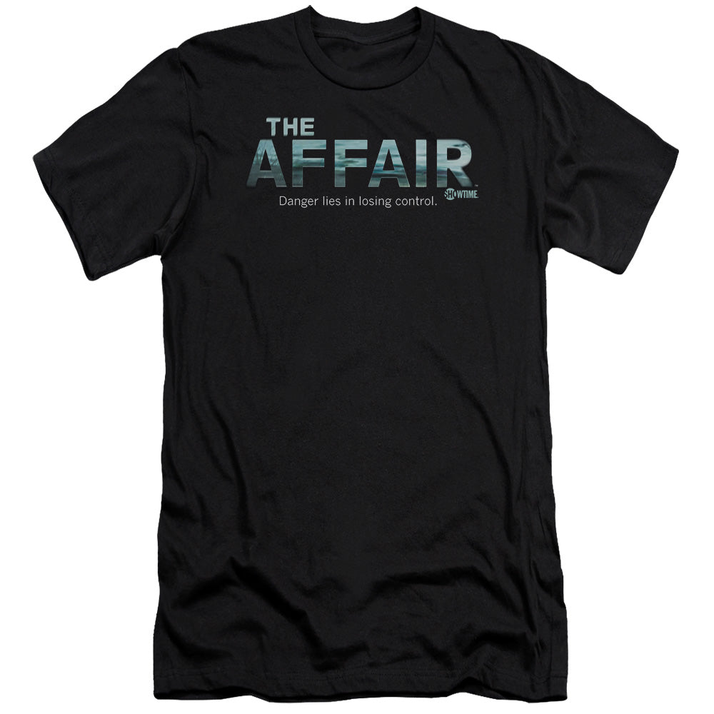 AN OFFCIALLY LICENSED AFFAIR OCEAN LOGO MEN'S PREMIUM SLIM FIT T-SHIRT BLACK