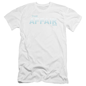 AN OFFCIALLY LICENSED AFFAIR LOGO MEN'S PREMIUM SLIM FIT T-SHIRT WHITE