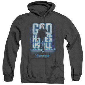 AN OFFCIALLY LICENSED CALIFORNICATION HIT THE LIGHTS ADULT UNISEX HEATHER PULLOVER HOODIE BLACK