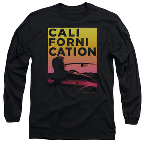 AN OFFCIALLY LICENSED CALIFORNICATION SUNSET RIDE MEN'S LONG SLEEVE T-SHIRT BLACK