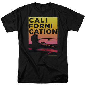 AN OFFCIALLY LICENSED CALIFORNICATION SUNSET RIDE MEN'S REGULAR FIT T-SHIRT BLACK